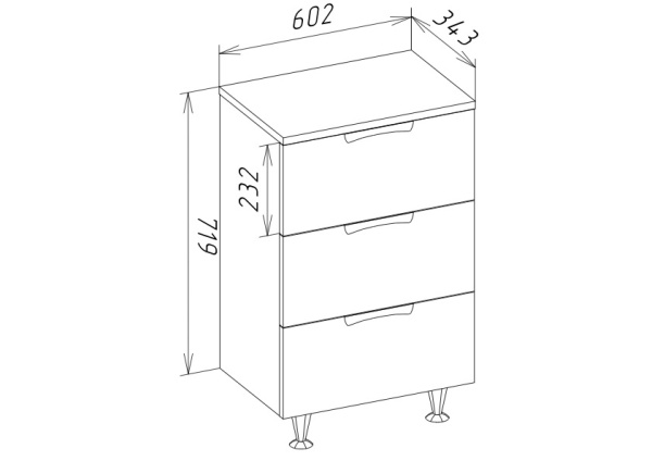 Комод Bellezza Лагуна 60 4632109140040